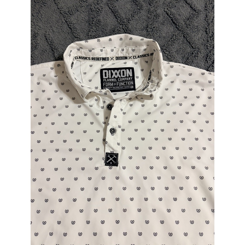 DIXXON Flannel Co Polo Shirt Mens XL Brochacho White D Sport Performance - Picture 8 of 8